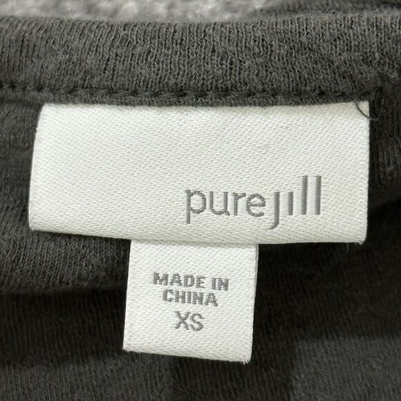 PureJill Open Cardigan Women XS Green Textured Stretch Long Sleeve F11 - Picture 7 of 12